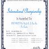 IABCA International Champion Certificate